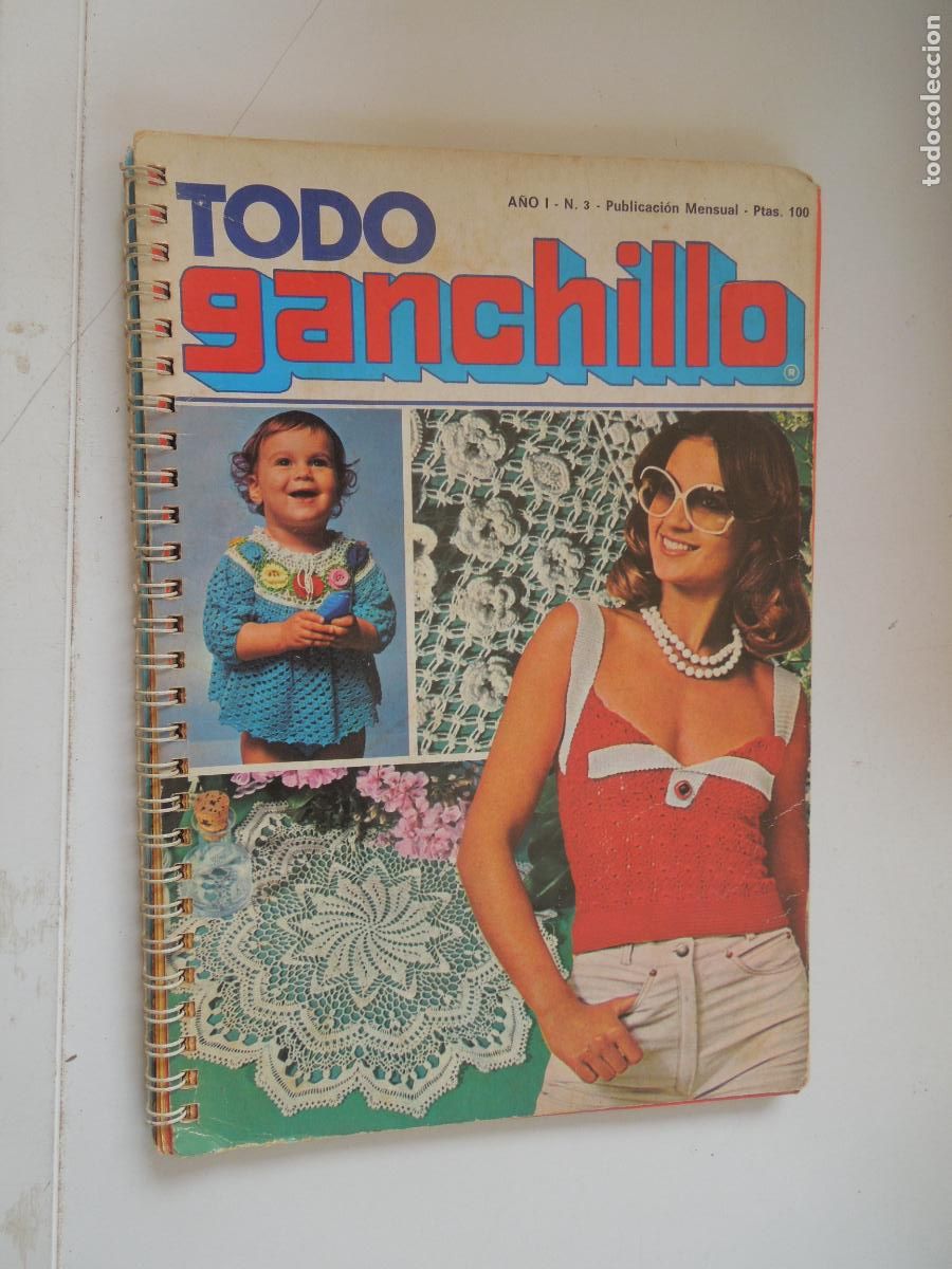 Coleccionismo de Revistas y Peri&oacute;dicos: TODO GANCHILLO - A&Ntilde;O I- N&ordm; 3 - CUADERNO CON ANILLAS - ENCICLOPEDIA DE GANCHILLO