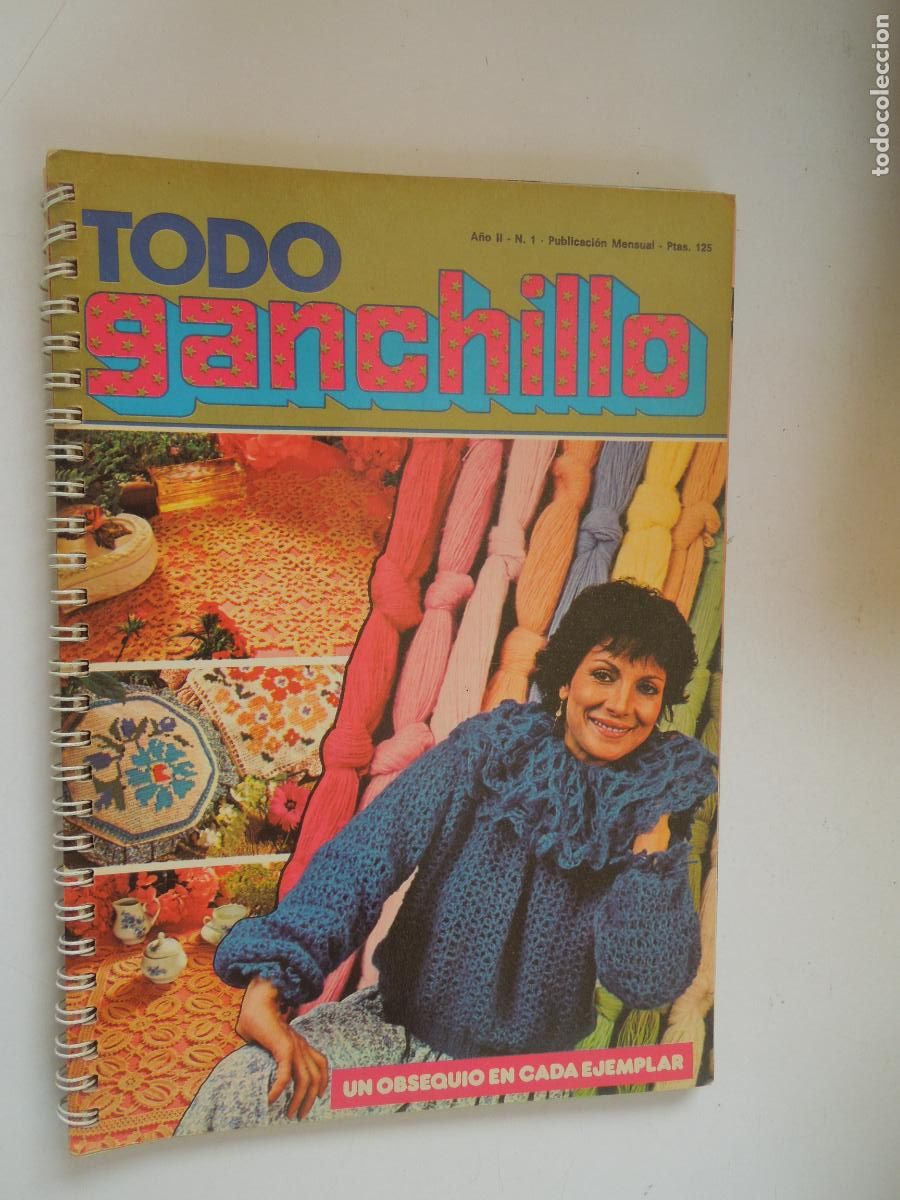 Coleccionismo de Revistas y Peri&oacute;dicos: TODO GANCHILLO - A&Ntilde;O II- N&ordm; 1 - CUADERNO CON ANILLAS - ENCICLOPEDIA DE GANCHILLO