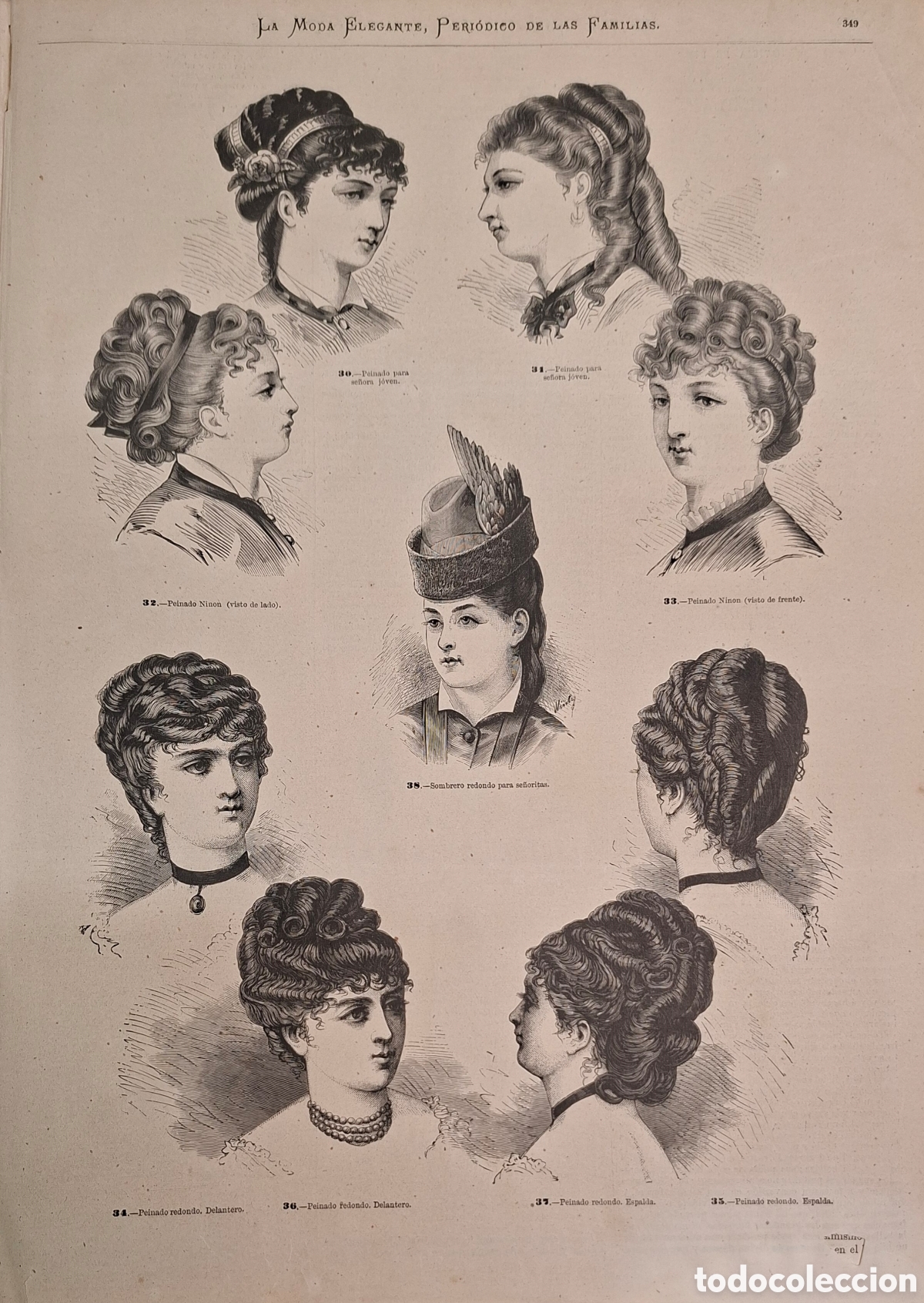 Coleccionismo de revistas y peri&oacute;dicos: La Moda Elegante Ilustrada 1876 - Foto 3