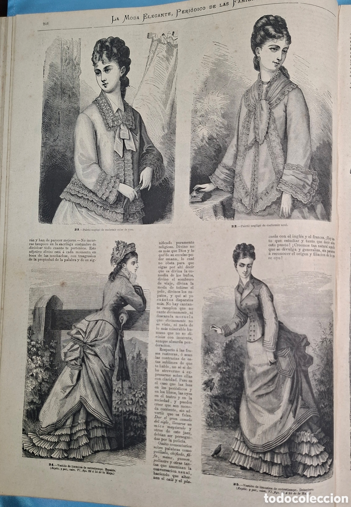 Coleccionismo de revistas y peri&oacute;dicos: La Moda Elegante Ilustrada 1876 - Foto 4
