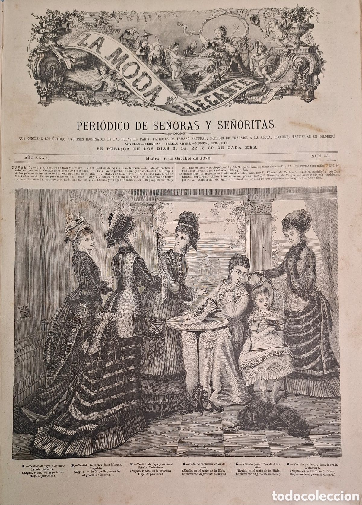 Coleccionismo de revistas y peri&oacute;dicos: La Moda Elegante Ilustrada 1876 - Foto 5