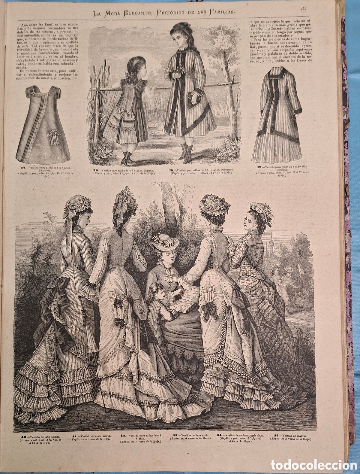 Coleccionismo de revistas y peri&oacute;dicos: La Moda Elegante Ilustrada 1876 - Foto 6