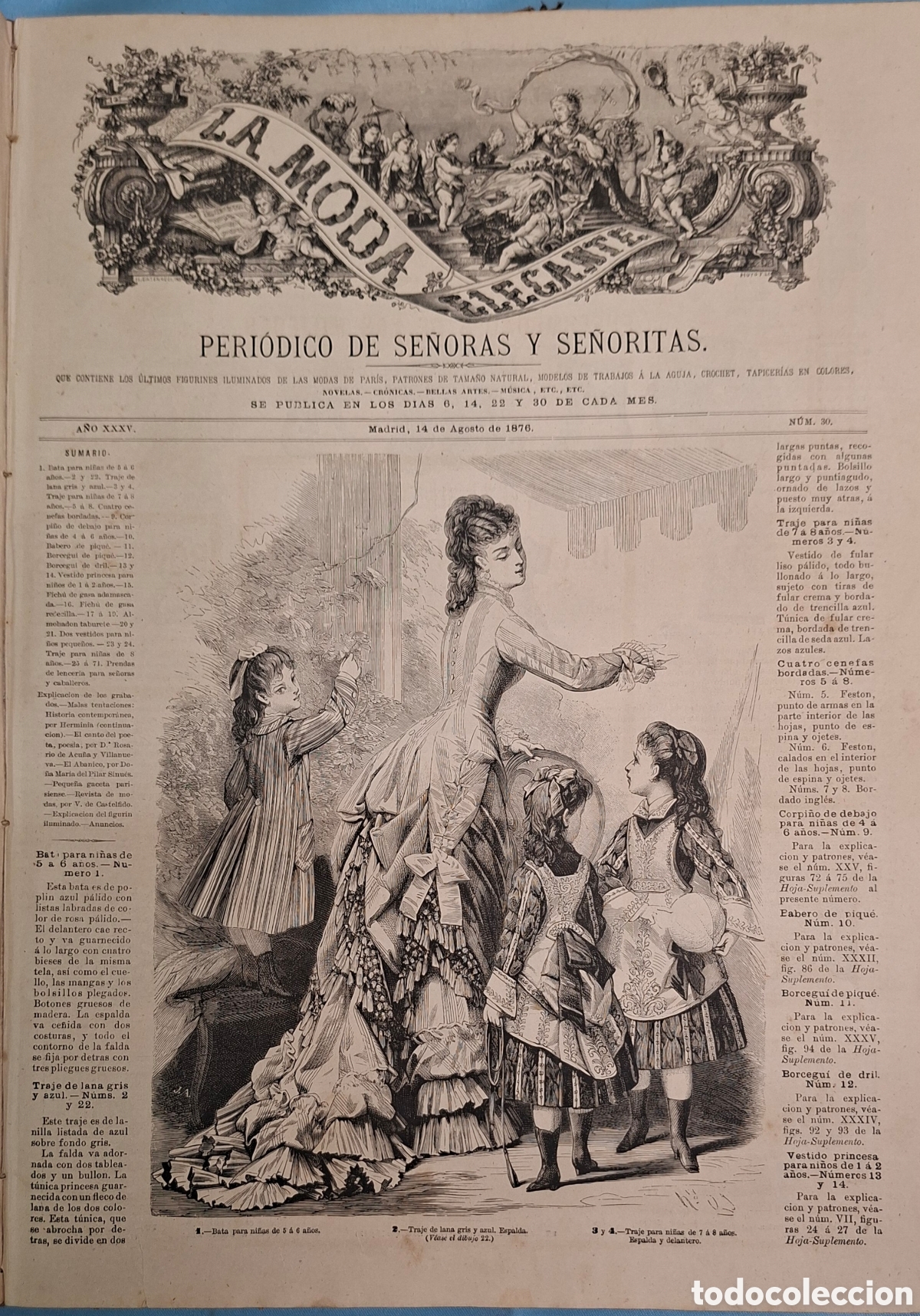 Coleccionismo de revistas y peri&oacute;dicos: La Moda Elegante Ilustrada 1876 - Foto 7