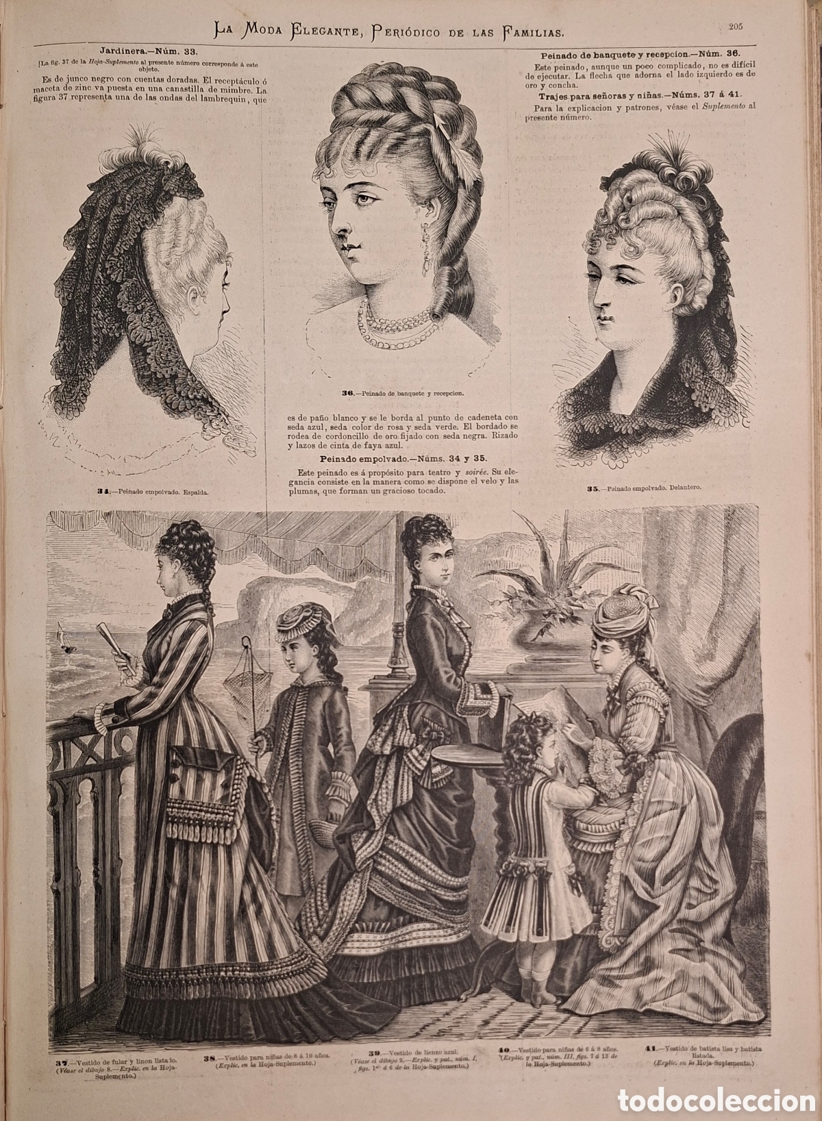 Coleccionismo de revistas y peri&oacute;dicos: La Moda Elegante Ilustrada 1876 - Foto 8