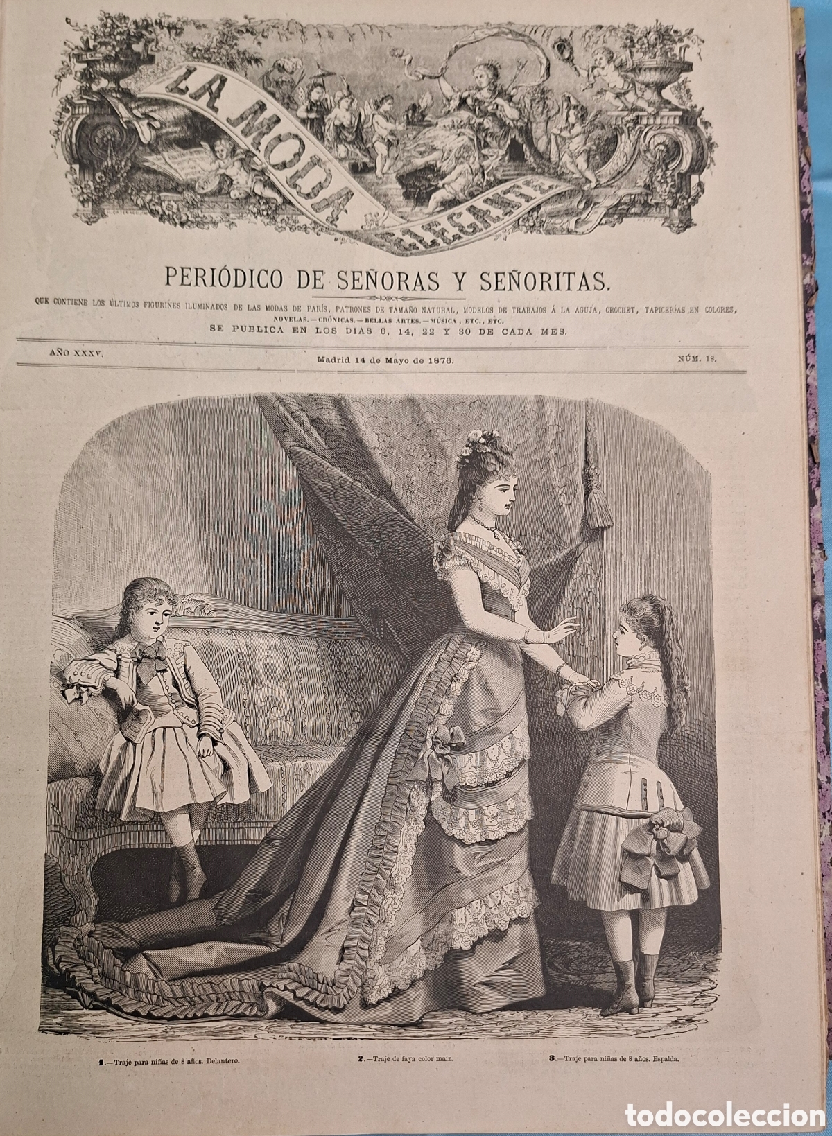 Coleccionismo de revistas y peri&oacute;dicos: La Moda Elegante Ilustrada 1876 - Foto 12