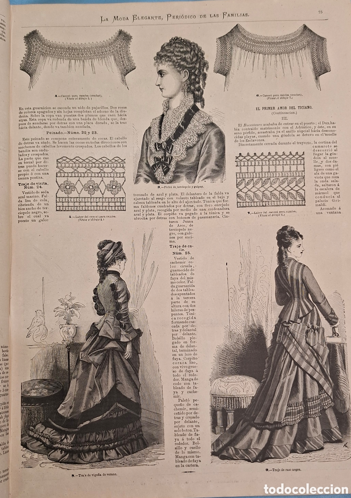 Coleccionismo de revistas y peri&oacute;dicos: La Moda Elegante Ilustrada 1876 - Foto 14