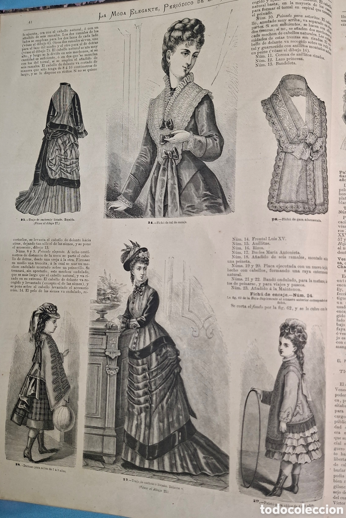 Coleccionismo de revistas y peri&oacute;dicos: La Moda Elegante Ilustrada 1876 - Foto 15