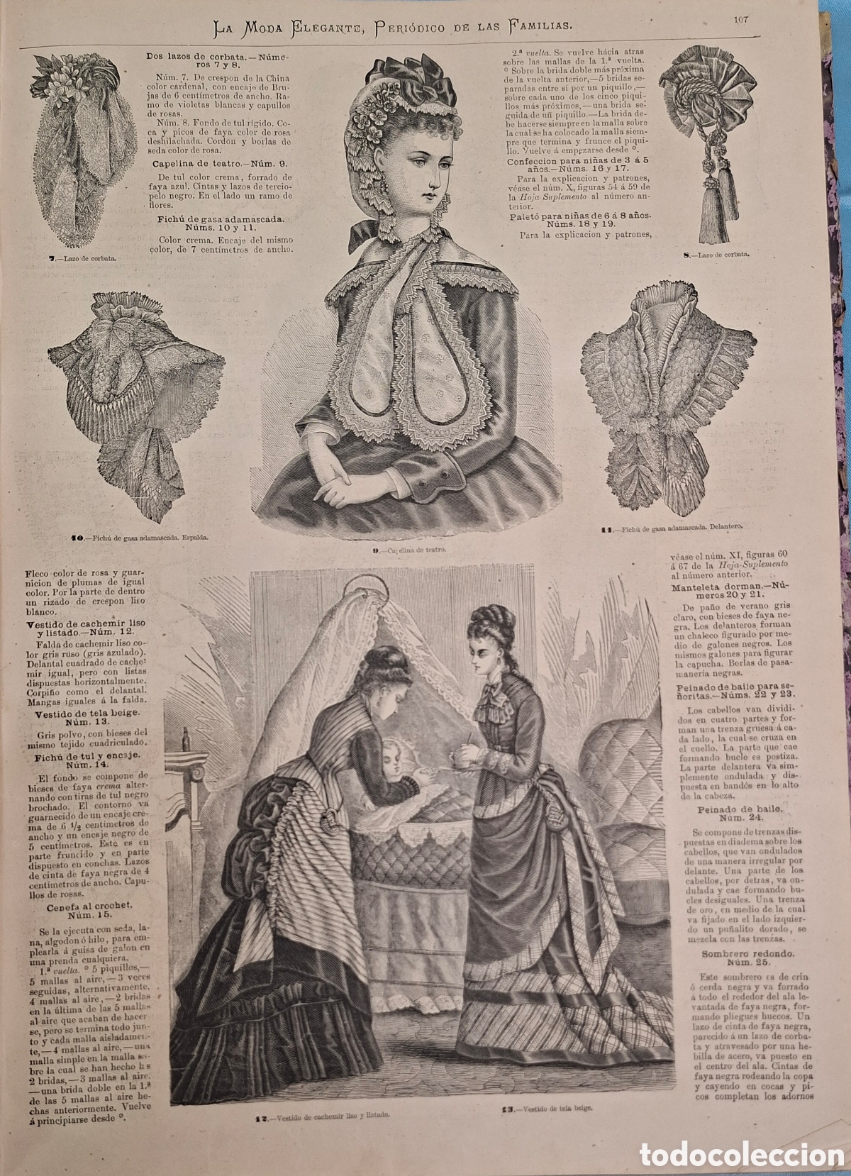 Coleccionismo de revistas y peri&oacute;dicos: La Moda Elegante Ilustrada 1876 - Foto 17