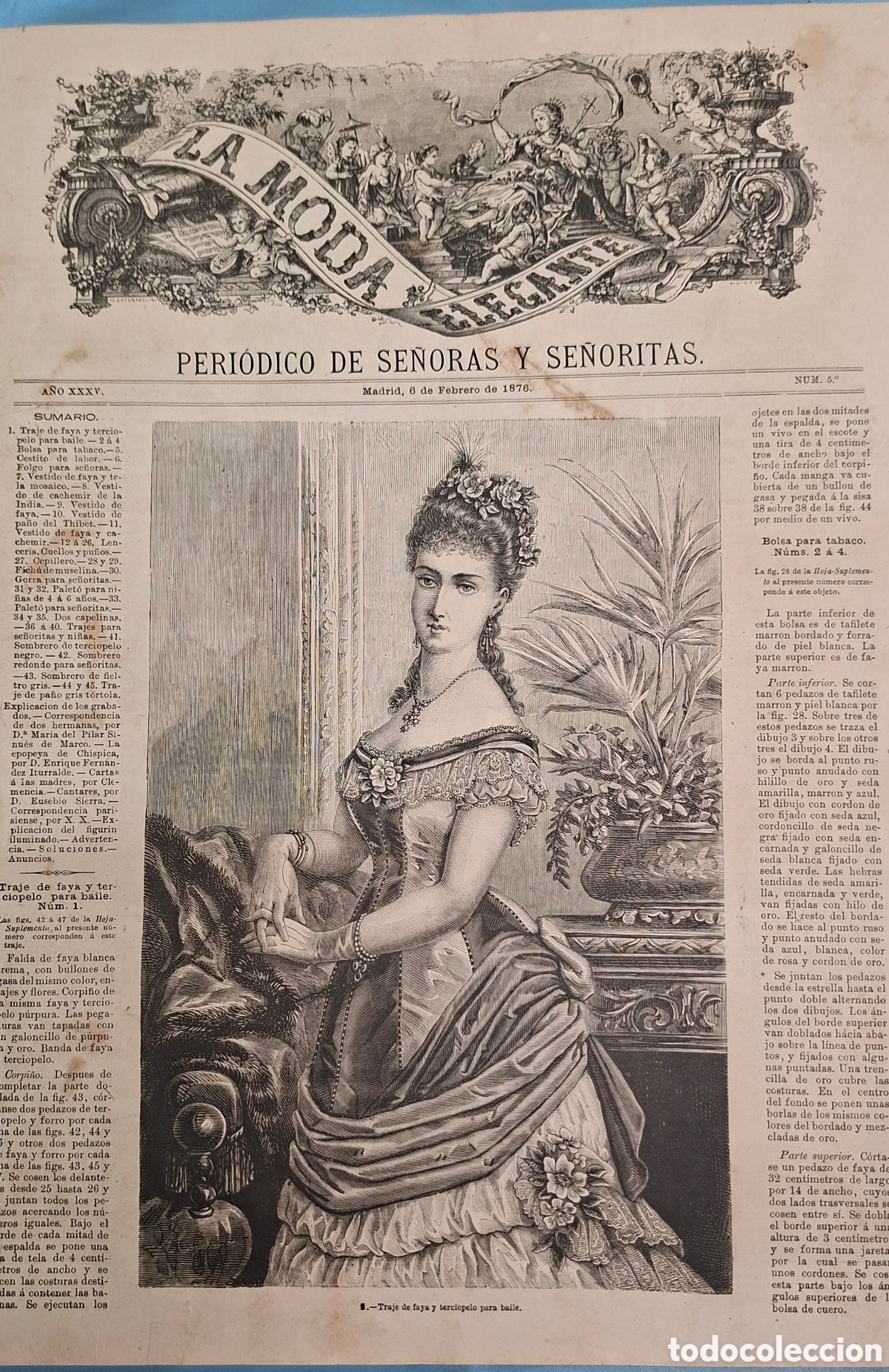 Coleccionismo de revistas y peri&oacute;dicos: La Moda Elegante Ilustrada 1876 - Foto 18