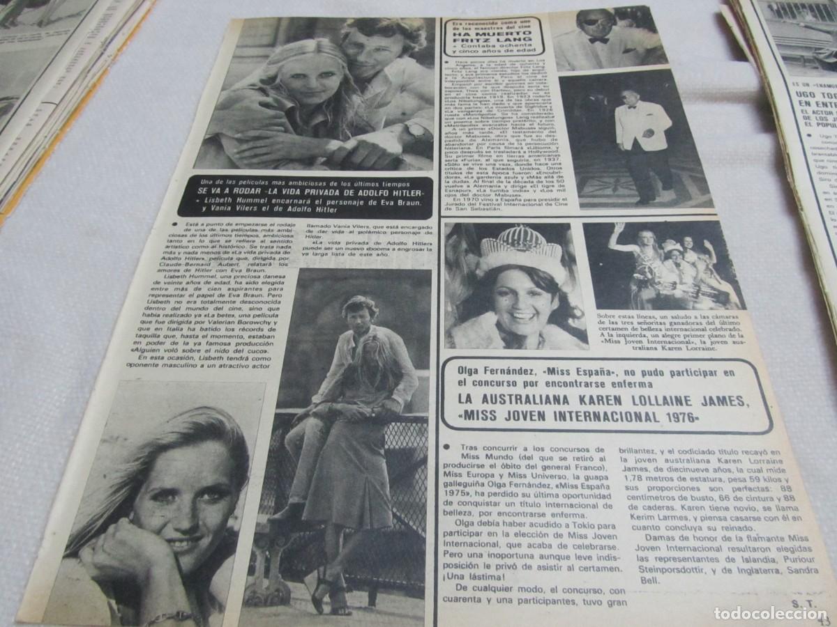 Colecionismo de Revistas e Jornais: KAREN LOLLAINE JAMES,FRITZ LANG,VANIA VILERS,LISBETH HUMMEL,ARTICULO DE PRENSA