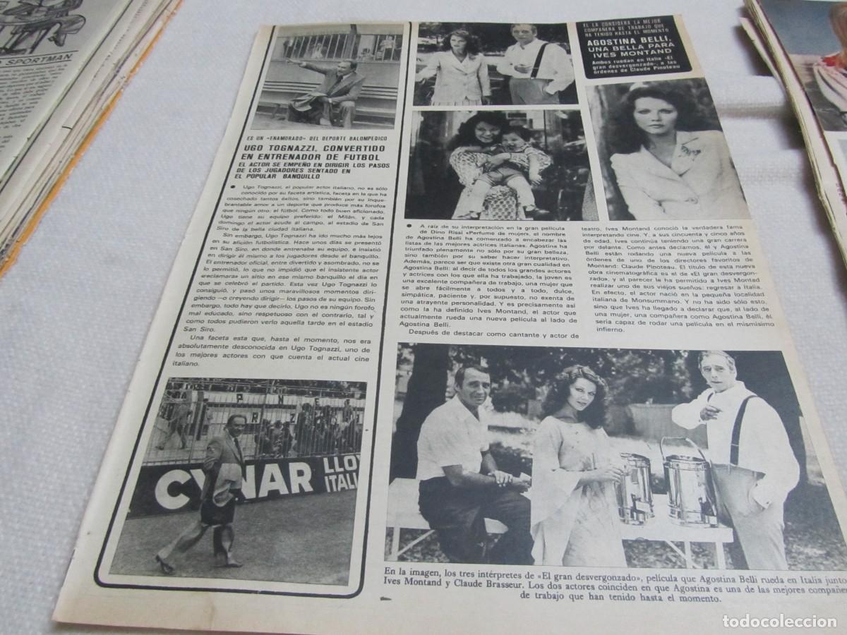 Coleccionismo de Revistas y Peri&oacute;dicos: AGOSTINA BELLI,UGO TOGNAZZI,IVES MONTAND,MARISA MEDINA,LA POLACA,ARTICULO DE PRENSA