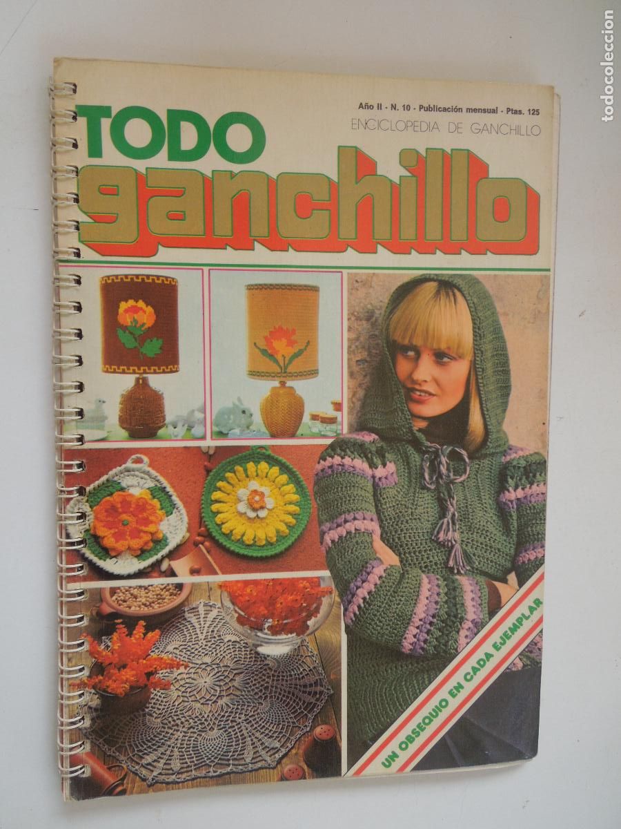 Coleccionismo de Revistas y Peri&oacute;dicos: TODO GANCHILLO - A&Ntilde;O II- N&ordm; 10 - CUADERNO CON ANILLAS - ENCICLOPEDIA DE GANCHILLO