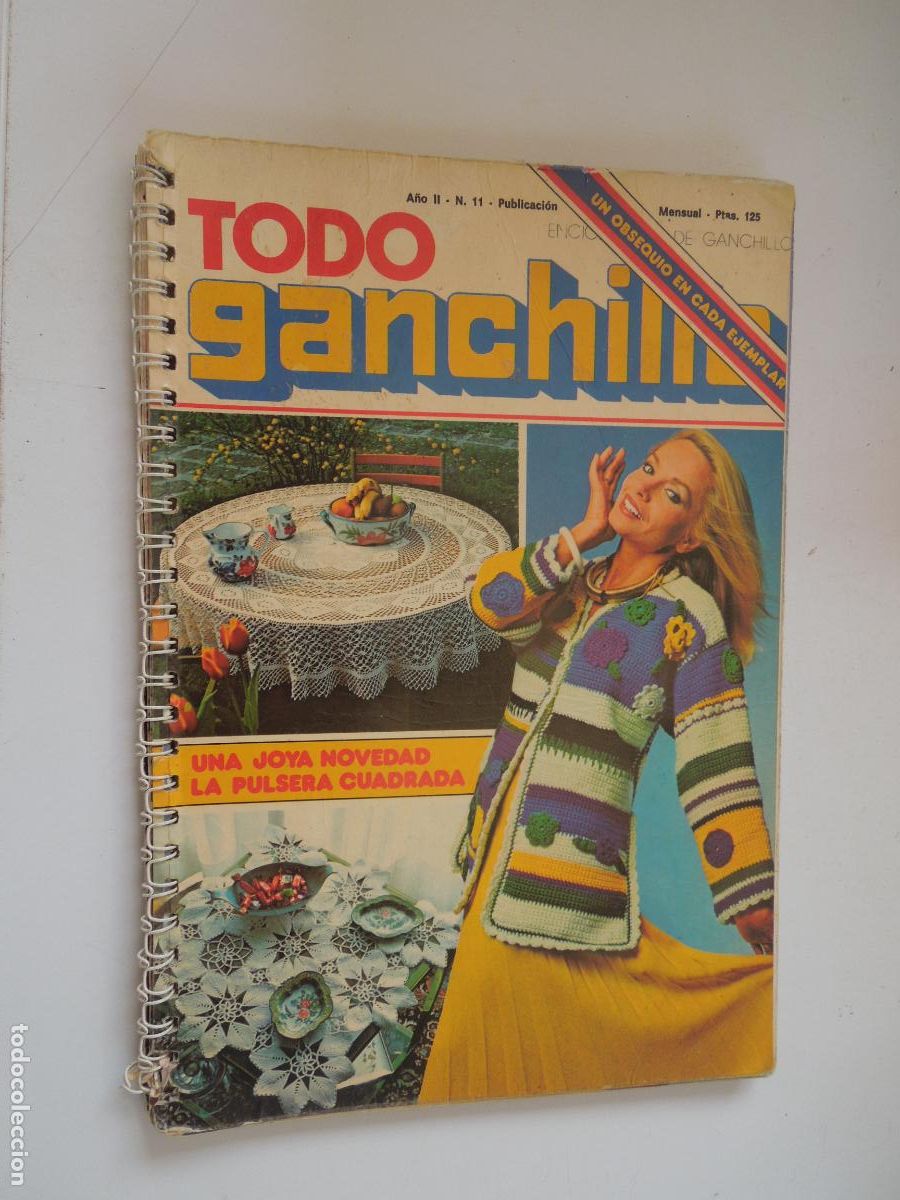 Coleccionismo de Revistas y Peri&oacute;dicos: TODO GANCHILLO - A&Ntilde;O II- N&ordm; 11 - CUADERNO CON ANILLAS - ENCICLOPEDIA DE GANCHILLO