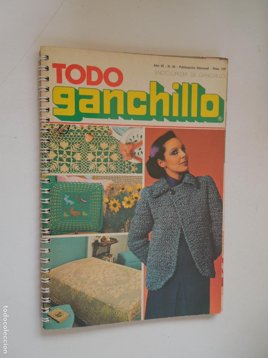 Coleccionismo de Revistas y Peri&oacute;dicos: TODO GANCHILLO - A&Ntilde;O III- N&ordm; 20 - CUADERNO CON ANILLAS - ENCICLOPEDIA DE GANCHILLO