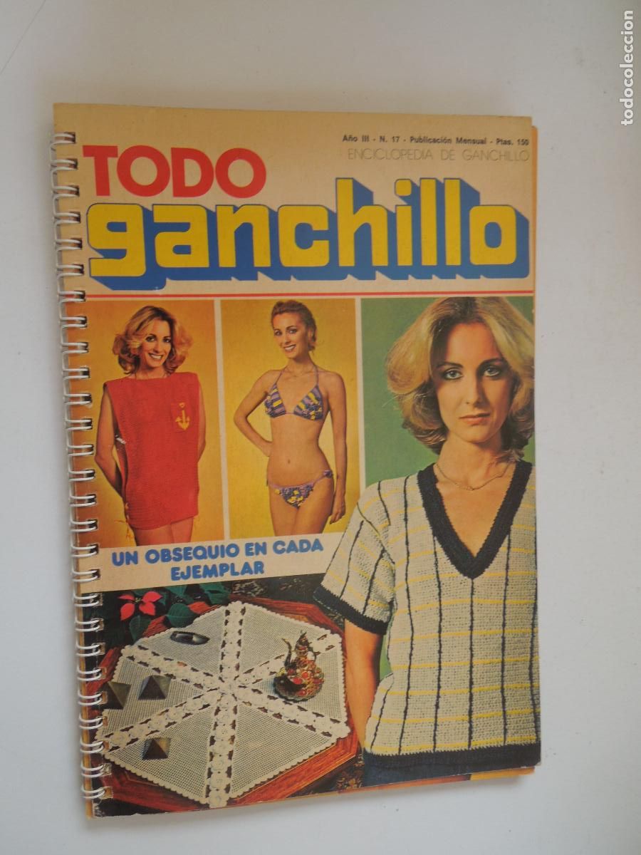 Coleccionismo de Revistas y Peri&oacute;dicos: TODO GANCHILLO - A&Ntilde;O III- N&ordm; 17 - CUADERNO CON ANILLAS - ENCICLOPEDIA DE GANCHILLO