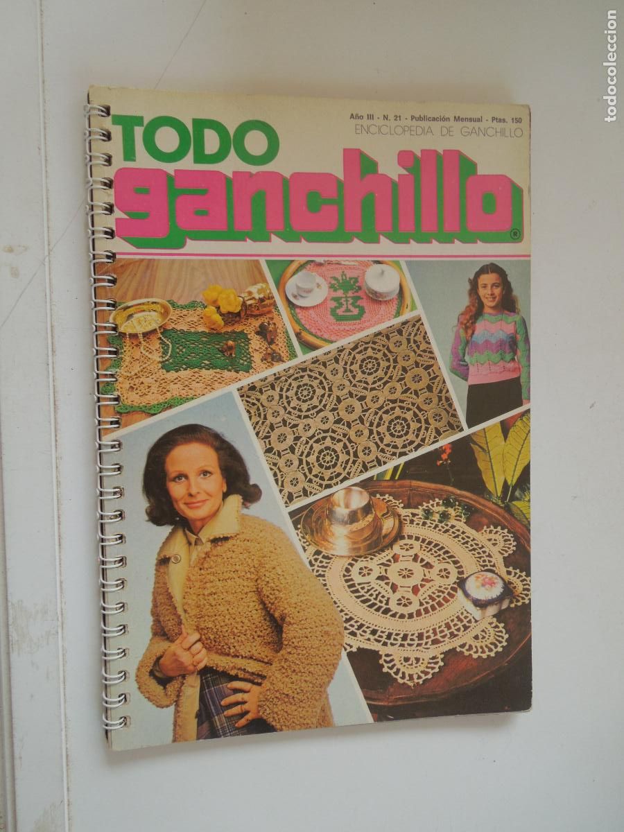 Coleccionismo de Revistas y Peri&oacute;dicos: TODO GANCHILLO - A&Ntilde;O III- N&ordm; 21 - CUADERNO CON ANILLAS - ENCICLOPEDIA DE GANCHILLO