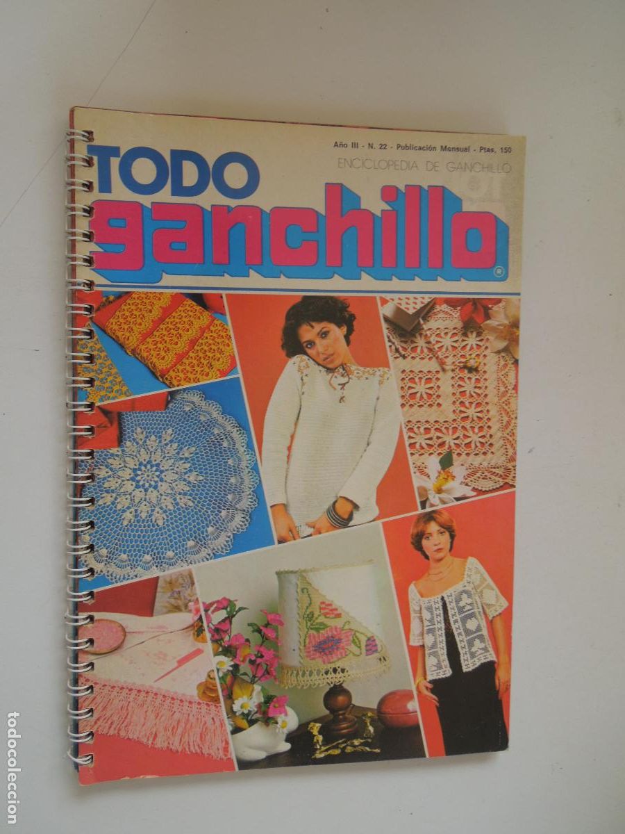 Coleccionismo de Revistas y Peri&oacute;dicos: TODO GANCHILLO - A&Ntilde;O III- N&ordm; 22 - CUADERNO CON ANILLAS - ENCICLOPEDIA DE GANCHILLO