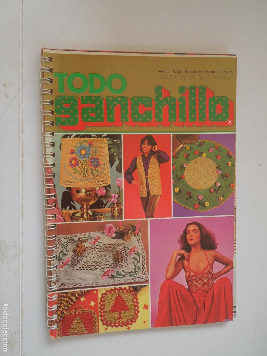 Coleccionismo de Revistas y Peri&oacute;dicos: TODO GANCHILLO - A&Ntilde;O III- N&ordm; 23 - CUADERNO CON ANILLAS - ENCICLOPEDIA DE GANCHILLO