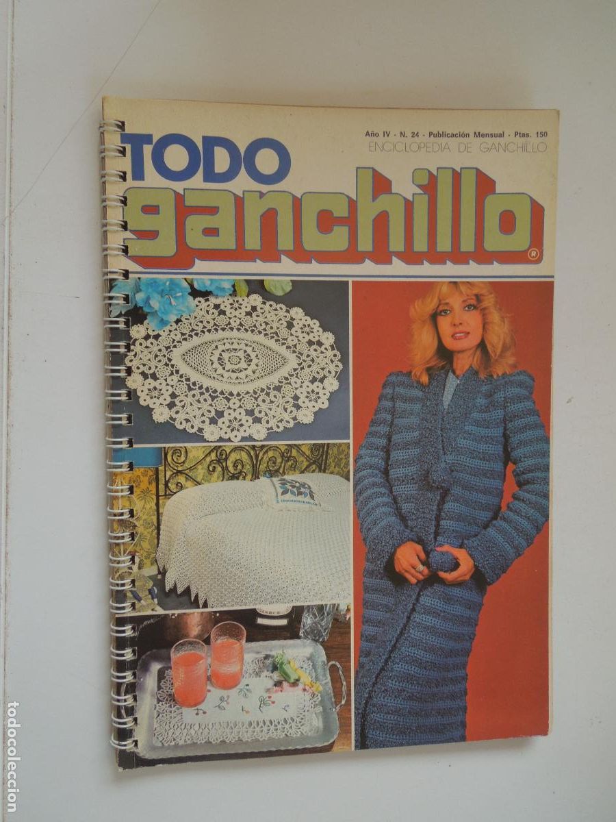 Coleccionismo de Revistas y Peri&oacute;dicos: TODO GANCHILLO - A&Ntilde;O IV- N&ordm; 24 - CUADERNO CON ANILLAS - ENCICLOPEDIA DE GANCHILLO