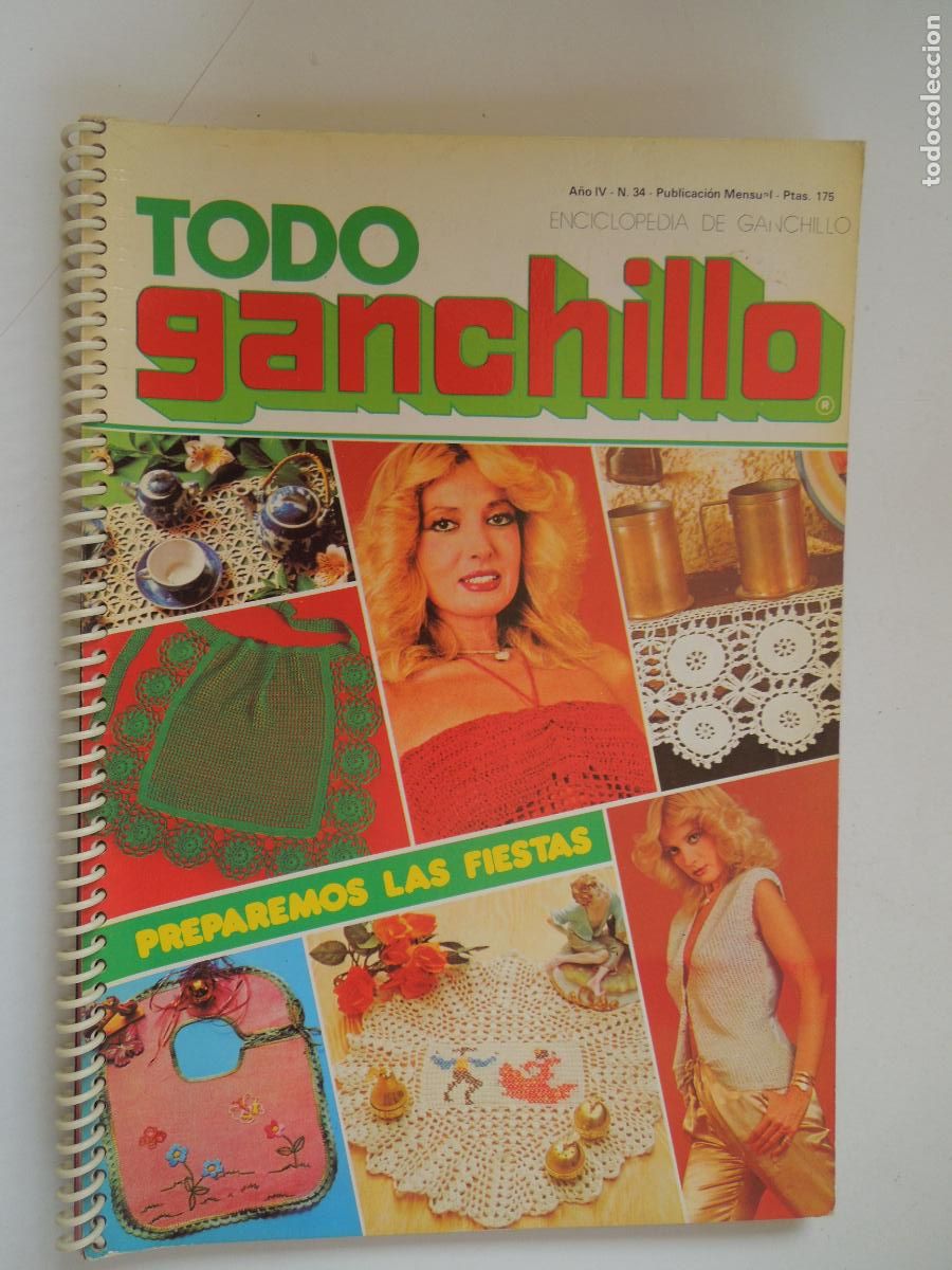 Coleccionismo de Revistas y Peri&oacute;dicos: TODO GANCHILLO - A&Ntilde;O IV- N&ordm; 34 - CUADERNO CON ANILLAS - ENCICLOPEDIA DE GANCHILLO