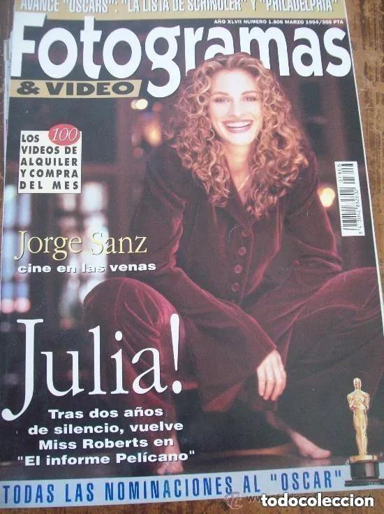 Coleccionismo de Revistas y Peri&oacute;dicos: Fotogramas n 1806 -CON JULIA ROBERTS, Jorge Sanz, Lista de Schindler, Philadelphia, Oliver Stone