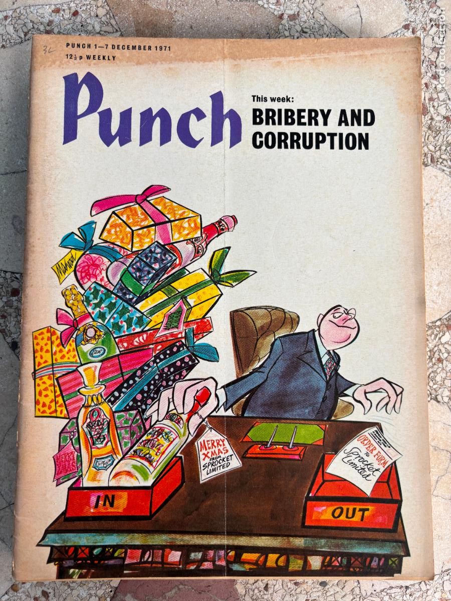 Coleccionismo de Revistas y Peri&oacute;dicos: PUNCH. 1-7 DECEMBER 1971. BRIBERY AND CORRUPTION.