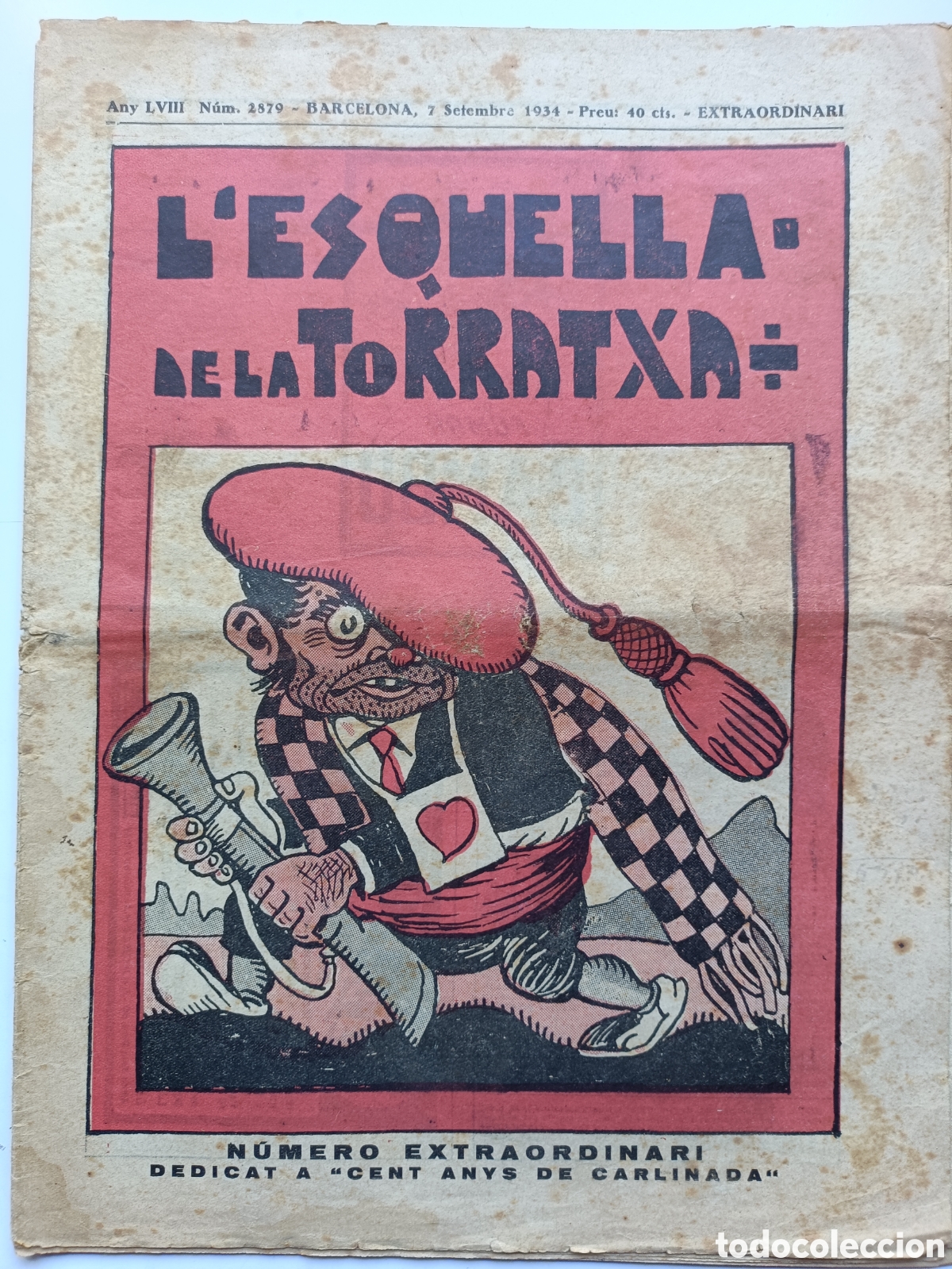 Collection Magazines and Newspapers: L'esquella de la Torratxa 2879 7 setembre 1934 Extra dedicat als Cent anys de carlinada Carlismo