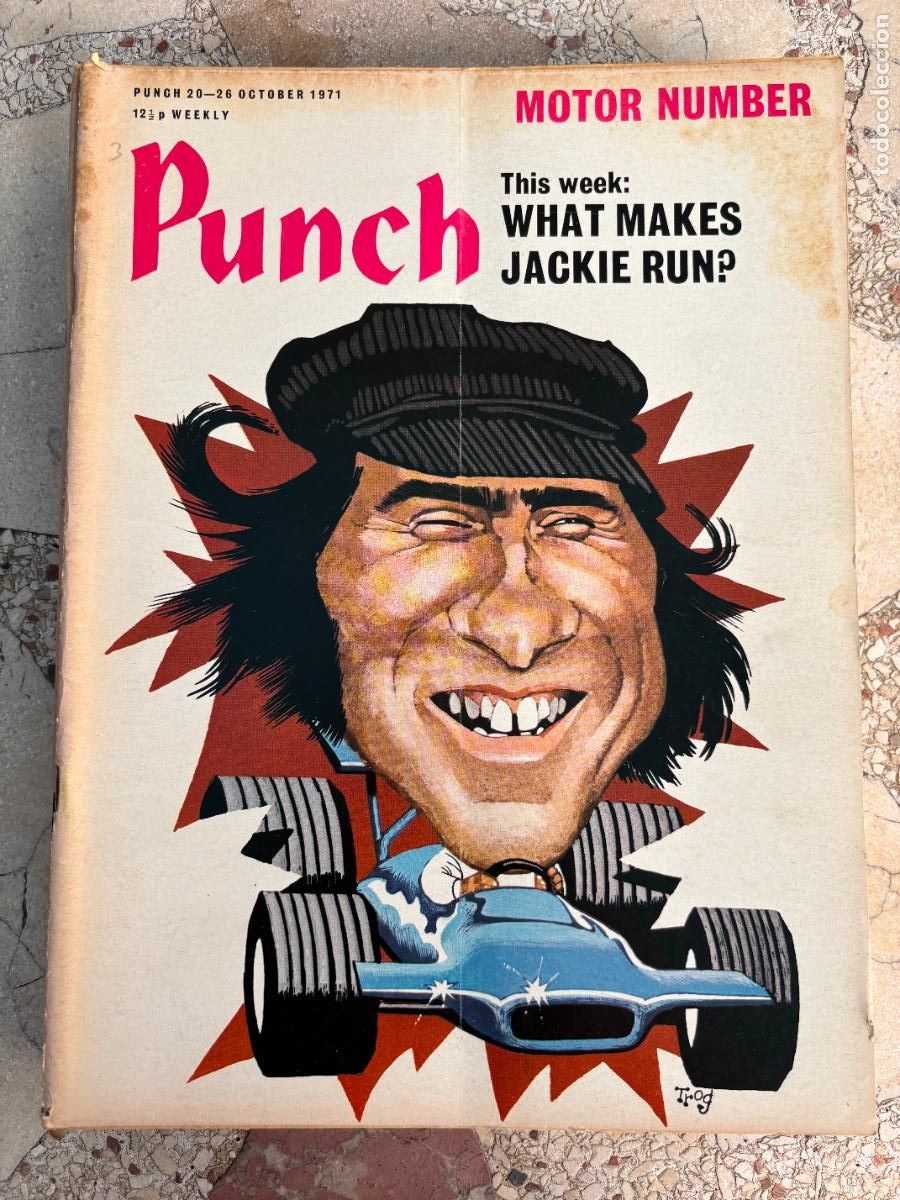 Coleccionismo de Revistas y Peri&oacute;dicos: PUNCH. 20-26 OCTOBER 1971. WHAT MAKES JACKIE RUN? MOTOR NUMBER.