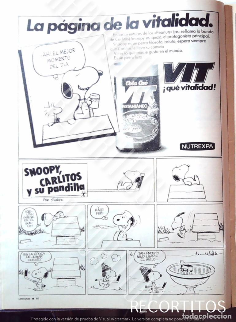 Coleccionismo de Revistas y Peri&oacute;dicos: VIT COLA CAO COLACAO SNOOPY PENAUTS ANUNCIO PUBLICIDAD