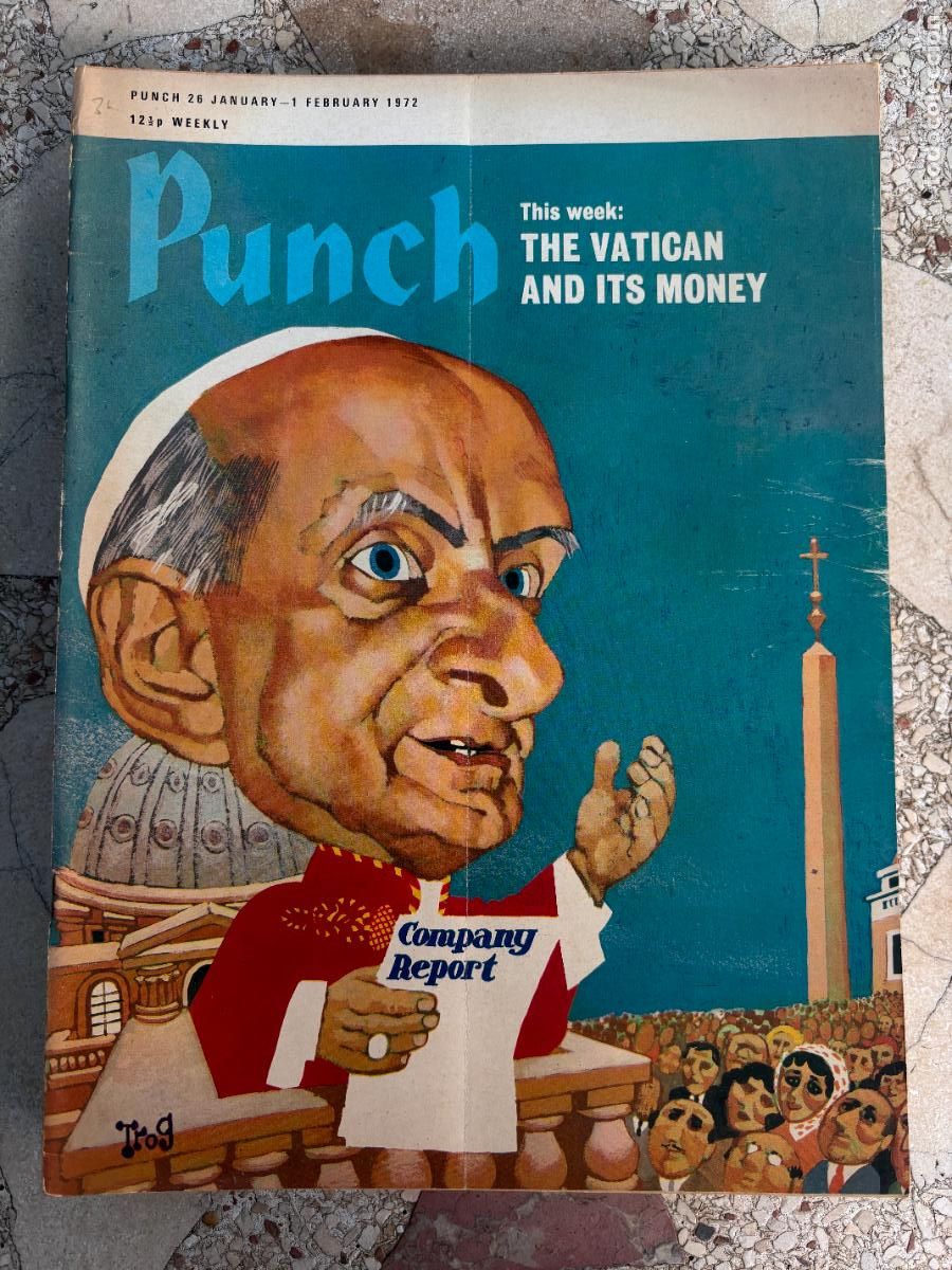 Coleccionismo de Revistas y Peri&oacute;dicos: PUNCH. 26 JANUARY - 1 FEBRUARY 1972. THE VATICAN AN ITS MONEY.