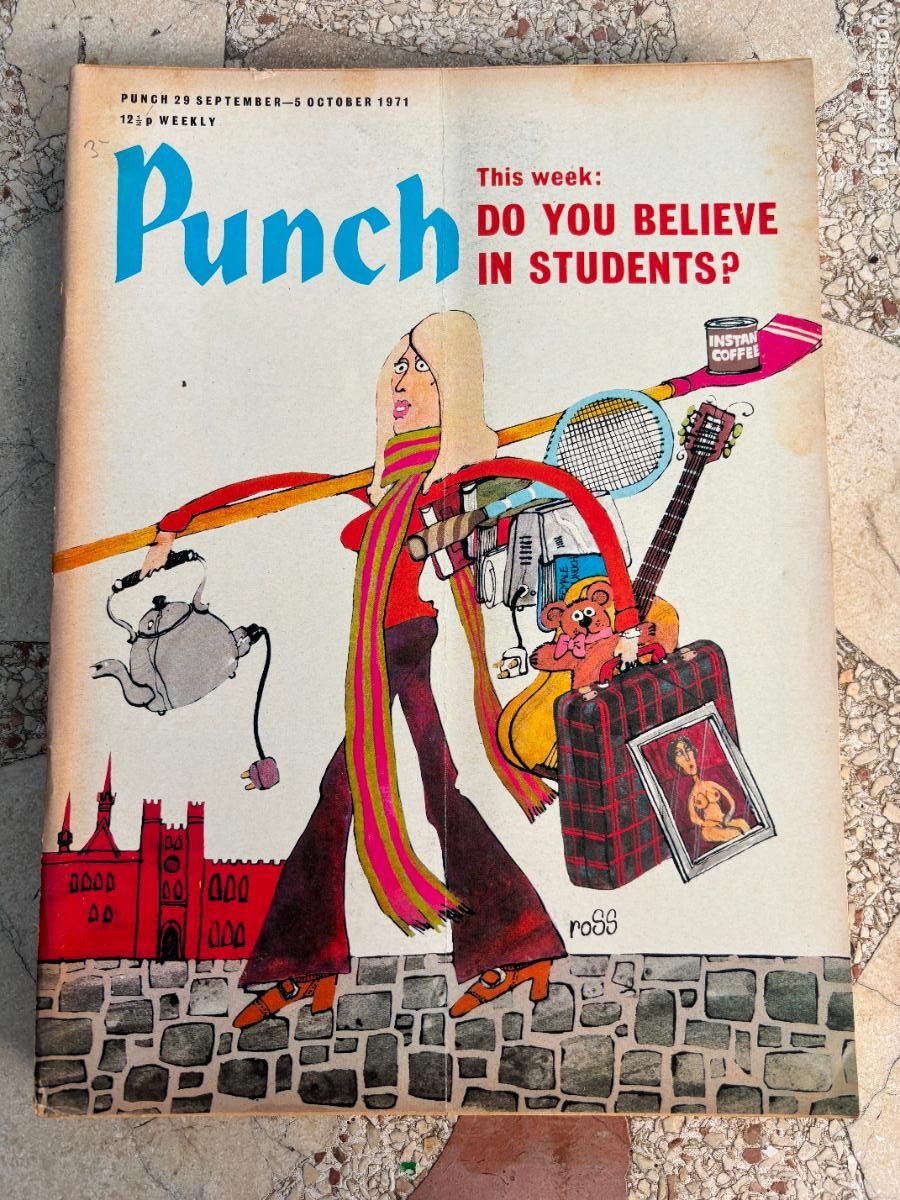 Coleccionismo de Revistas y Peri&oacute;dicos: PUNCH. 29 SEPTEMBER - 5 OCTOBER 1971. DO YOU BELIEVE IN STUDENTS?