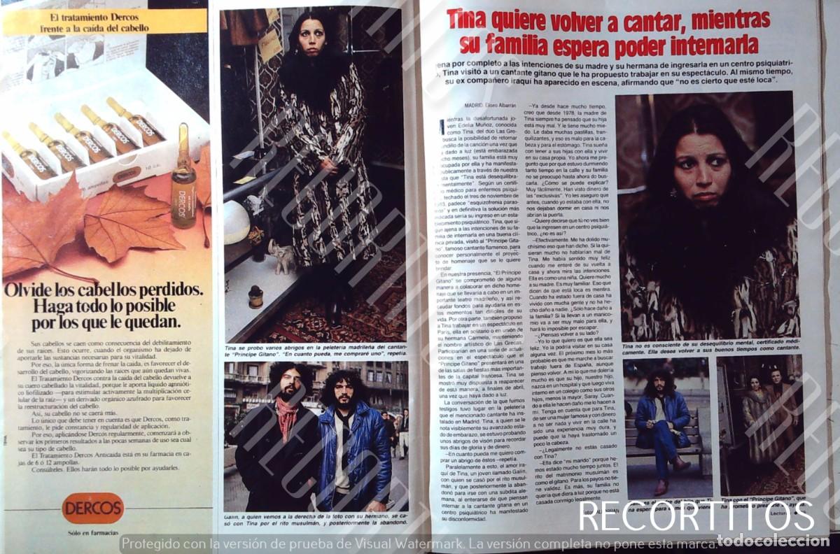 Coleccionismo de Revistas y Peri&oacute;dicos: TINA DE LAS GRECAS CON GALIN PADRE DE SU HIJO EL PRINCIPE GITANO