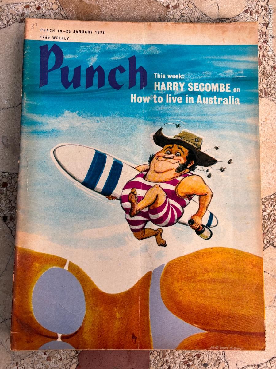 Coleccionismo de Revistas y Peri&oacute;dicos: PUNCH. 19-25 JANUARY 1972. HARRY SECOMBE ON HOW TO LIVE IN AUSTRALIA.