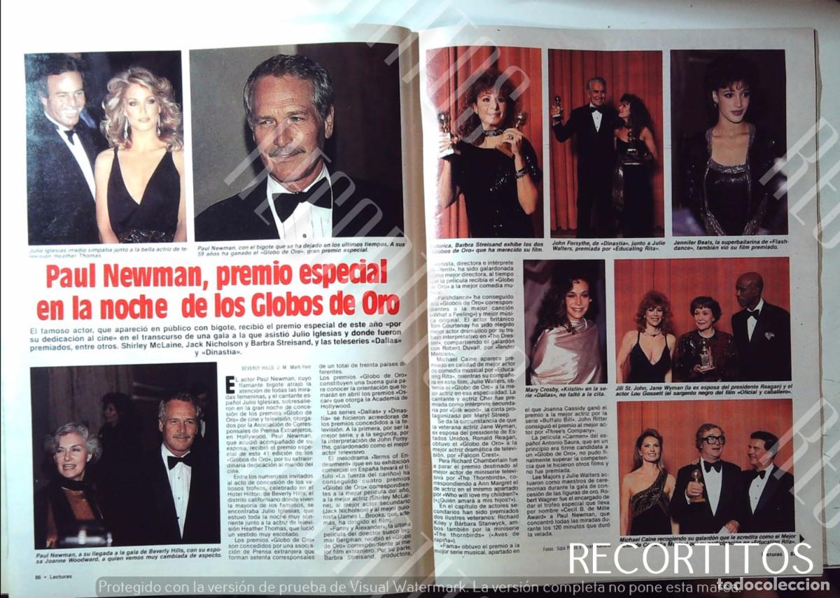 Coleccionismo de Revistas y Peri&oacute;dicos: GOLDEN GLOBES JULIO IGLESIAS BARBRA STREISAND JENNIFER BEALS JOHN FORSYTHE MARY CROSBY JILL ST JOHN