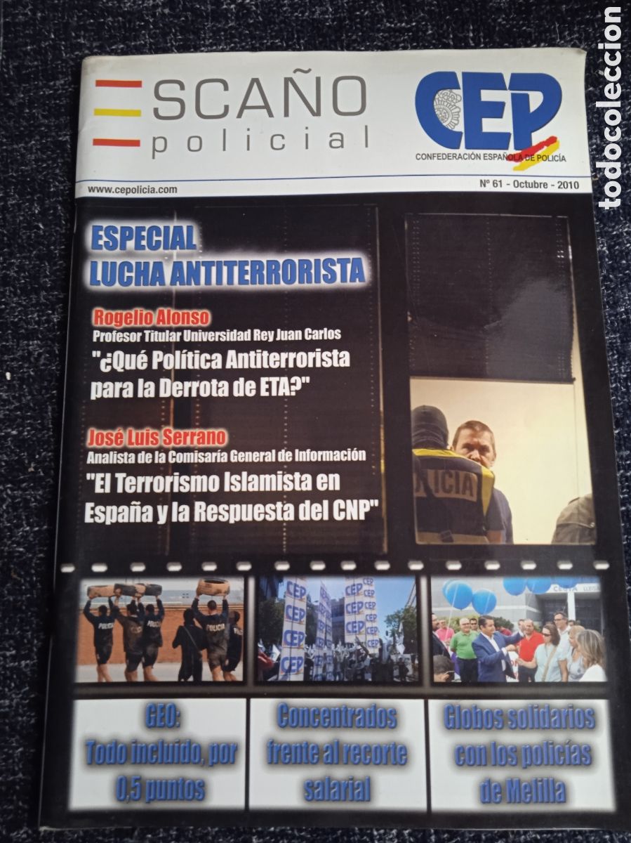 Colecionismo de Revistas e Jornais: REVISTA - SCA&Ntilde;O POLICIAL N&ordm; 61 OCTUBRE 2010 CONFEDERACION ESPA&Ntilde;OLA DE POLICIA