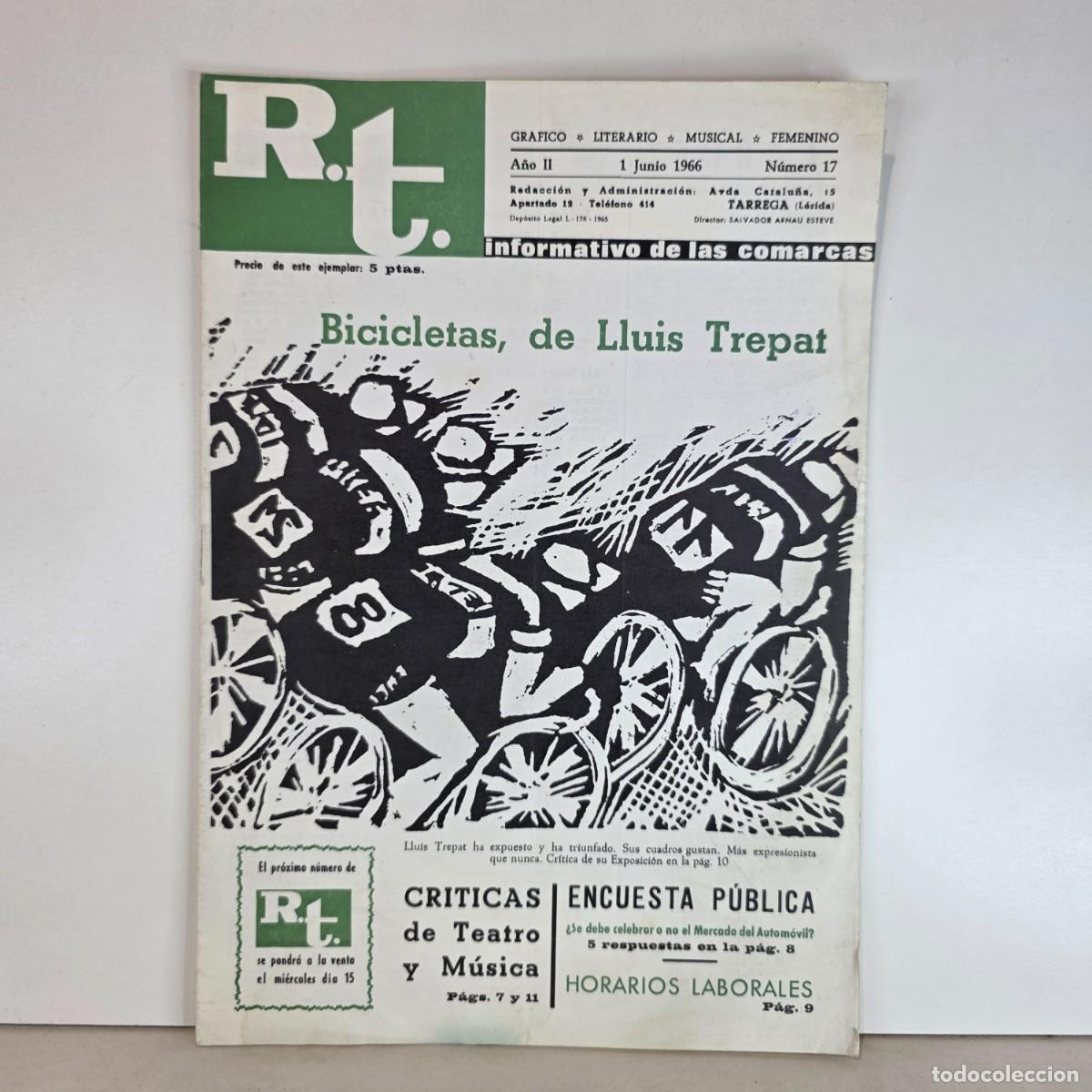 Coleccionismo de Revistas y Peri&oacute;dicos: Revista R.T. Informativo de las Comarcas N&ordm;17 Junio 1966 Llu&iacute;s Trepat T&agrave;rrega