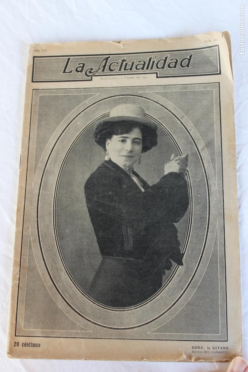 Coleccionismo de Revistas y Peri&oacute;dicos: LA ACTUALIDAD N&ordm; 284 BARCELONA DORA LA GITANA 1912