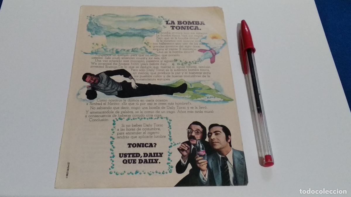 Coleccionismo de Revistas y Peri&oacute;dicos: PUBLICIDAD . ANUNCIO - TONICA DAILY / TIP Y COLL LUIS SANCHEZ POLACK - HOJA REVISTA DE LOS 70/80