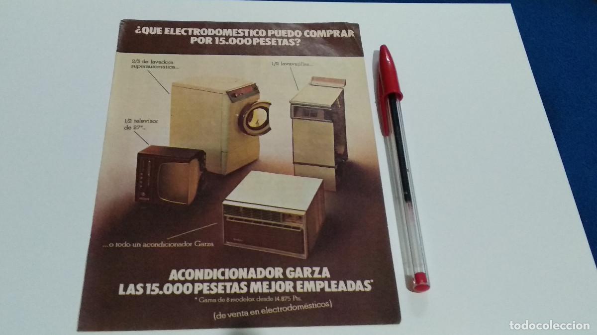 Coleccionismo de Revistas y Peri&oacute;dicos: PUBLICIDAD . ANUNCIO - GARZA / ELECTRODOMESTICOS - HOJA REVISTA DE LOS 70/80