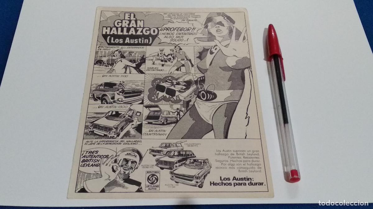 Coleccionismo de Revistas y Peri&oacute;dicos: PUBLICIDAD . ANUNCIO - AUSTIN DE LEYLAND AUTHI / AUTOMOVILES - HOJA REVISTA DE LOS 70/80