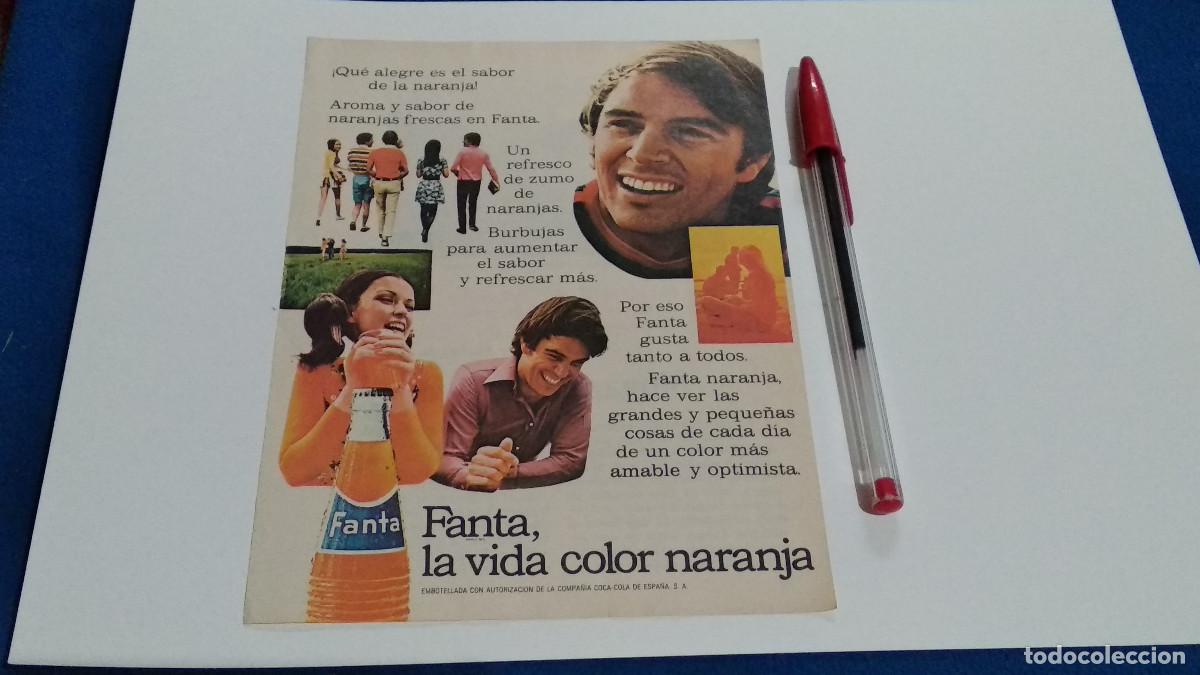 Coleccionismo de Revistas y Peri&oacute;dicos: PUBLICIDAD . ANUNCIO - FANTA NARANJA DE COCA-COLA - HOJA REVISTA DE LOS 70/80