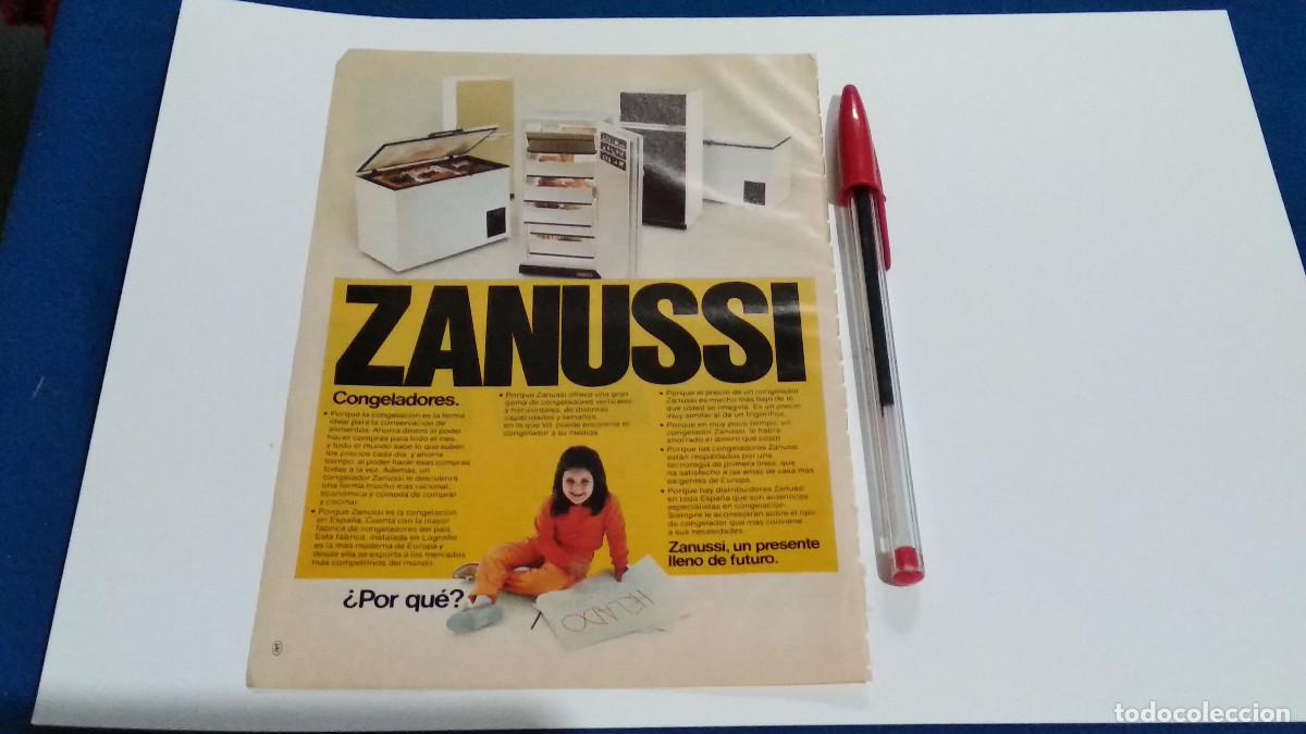 Coleccionismo de Revistas y Peri&oacute;dicos: PUBLICIDAD . ANUNCIO - ZANUSSI / CONGELADORES - HOJA REVISTA DE LOS 70/80