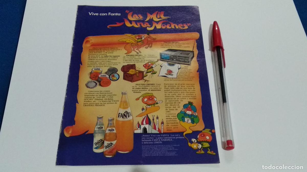 Coleccionismo de Revistas y Peri&oacute;dicos: PUBLICIDAD . ANUNCIO - FANTA LAS MIL Y UNA NOCHES + PENTAX CAMARA FOTOS - HOJA REVISTA DE LOS 70/80