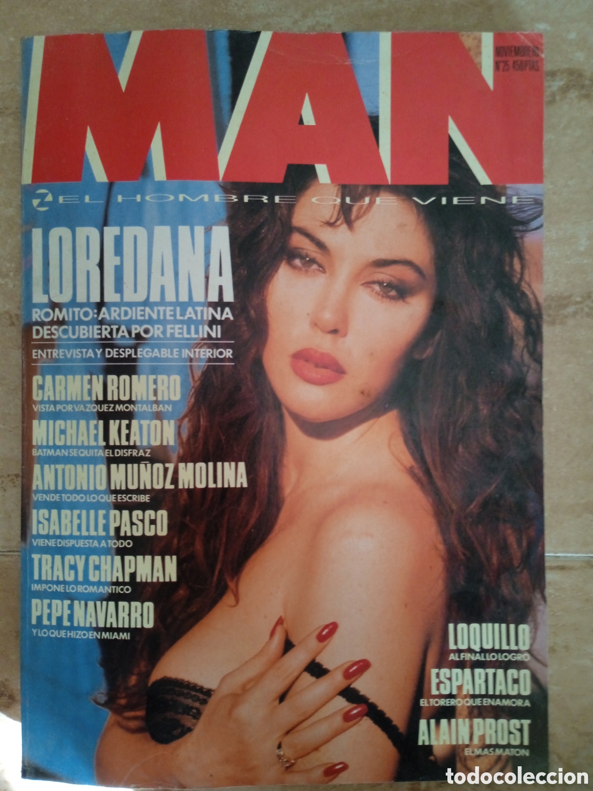 Coleccionismo de Revistas y Peri&oacute;dicos: Revista Man n&deg;25 Loquillo Espartaco Alain Prost Tracy Chapman Michael Keaton Cristina Piaget