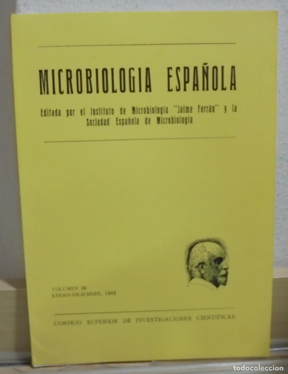 Coleccionismo de Revistas y Peri&oacute;dicos: Microbiolog&iacute;a espa&ntilde;ola. Volumen 35, Enero-Diciembr. Consejo Superior de Investigaciones cient&iacute;ficas