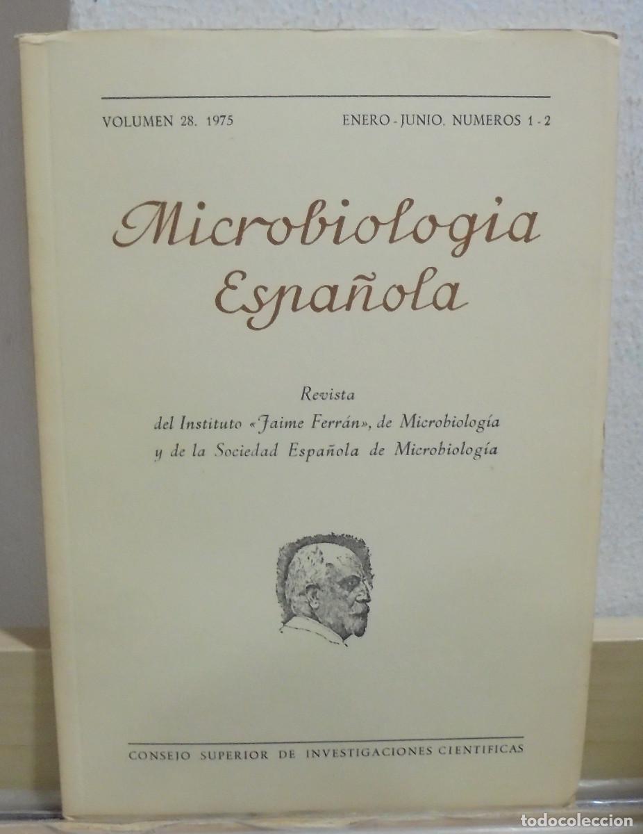 Coleccionismo de Revistas y Peri&oacute;dicos: Microbiolog&iacute;a espa&ntilde;ola. Volumen 28, Enero-Junio. Consejo Superior de Investigaciones cient&iacute;ficas