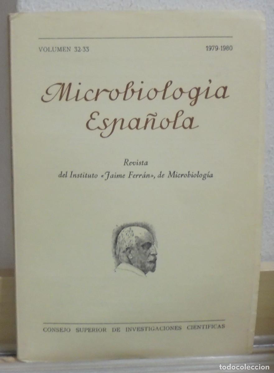 Coleccionismo de Revistas y Peri&oacute;dicos: Microbiolog&iacute;a espa&ntilde;ola. Volumen 32 - 33, 1979-1980. Consejo Superior de Investigaciones cient&iacute;ficas