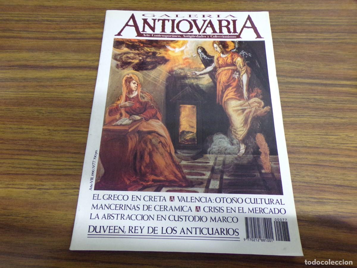 Coleccionismo de Revistas y Peri&oacute;dicos: ESTAMOS LIQUIDANDO. galer&iacute;a antiquaria 1990. n&ordm; 77. arte contempor&aacute;neo, antig&uuml;edades y coleccionismo