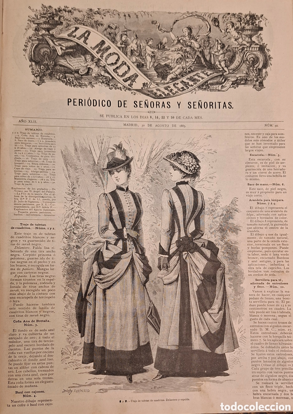 Collection Magazines and Newspapers: La Moda Elegante Ilustrada a&ntilde;o 1883