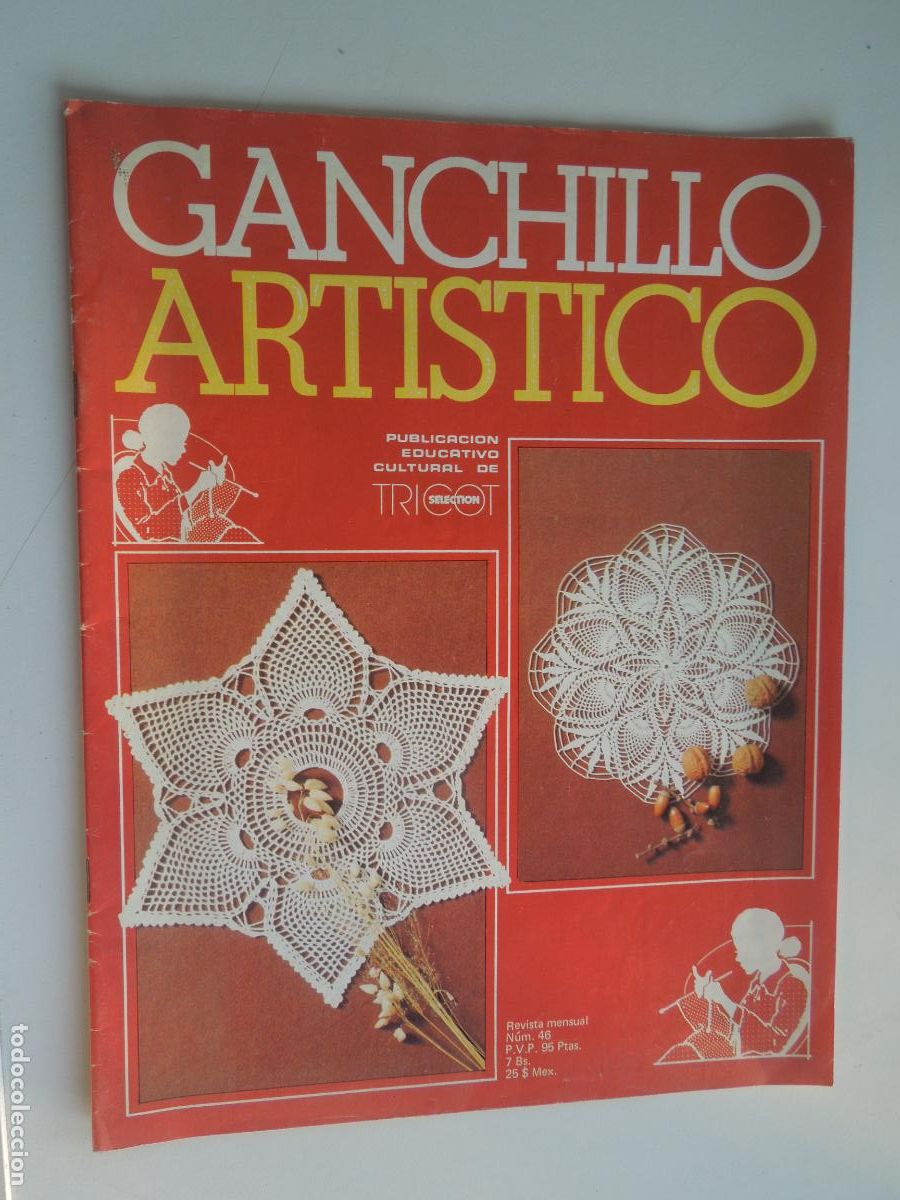 Collezionismo di Riviste e Giornali: GANCHILLO ARTISITICO PUBLICACION EDUCATIVO CULTURAL DE TRICOT REVISTA N&ordm; 46 - A&Ntilde;OS 70